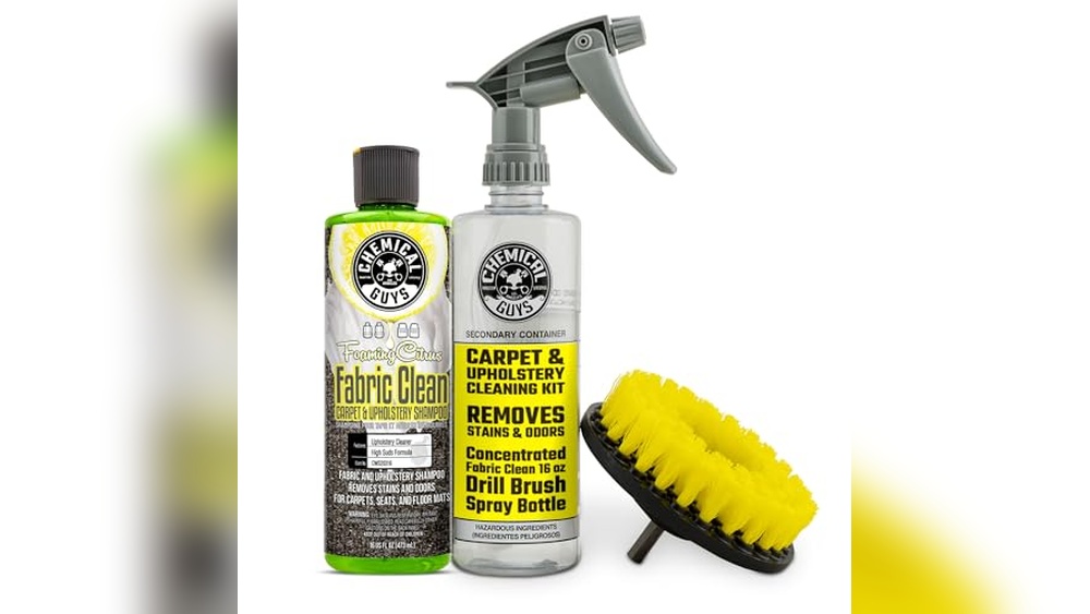 Chemical Guys Foaming Citrus Fabric Clean & Drill Brush Kit B07C46C6Dd