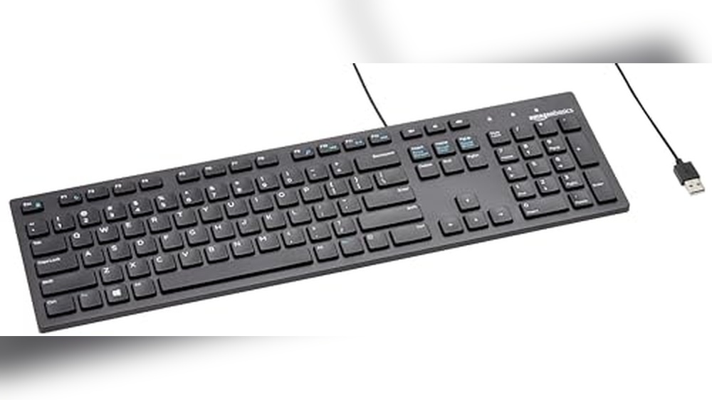 Amazon Basics Wired QWERTY Keyboard, Full-Sized, Black B07Wj5D3H4