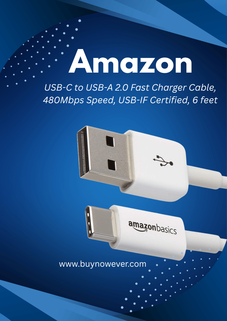Amazon Basics USB-C to USB-A 2.0 Fast Charger Cable Amazon Basics USB-C to USB-A