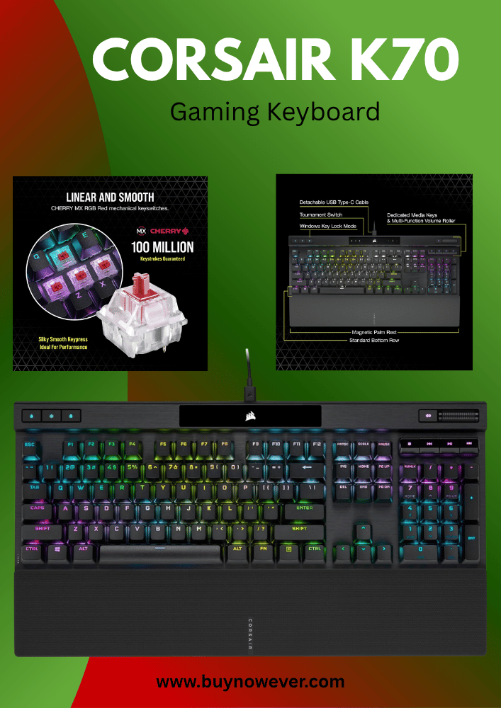 CORSAIR K70 RGB PRO Mechanical Wired Gaming Keyboard