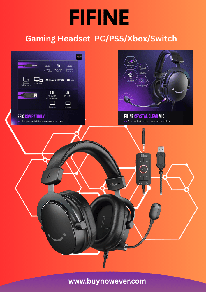 FIFINE PC Gaming Headset