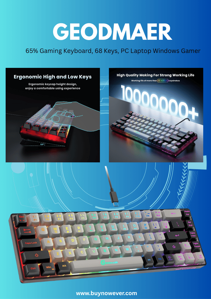 GEODMAER 65% Gaming Keyboard