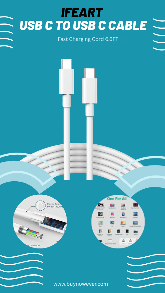 IFEART USB C to USB C Cable