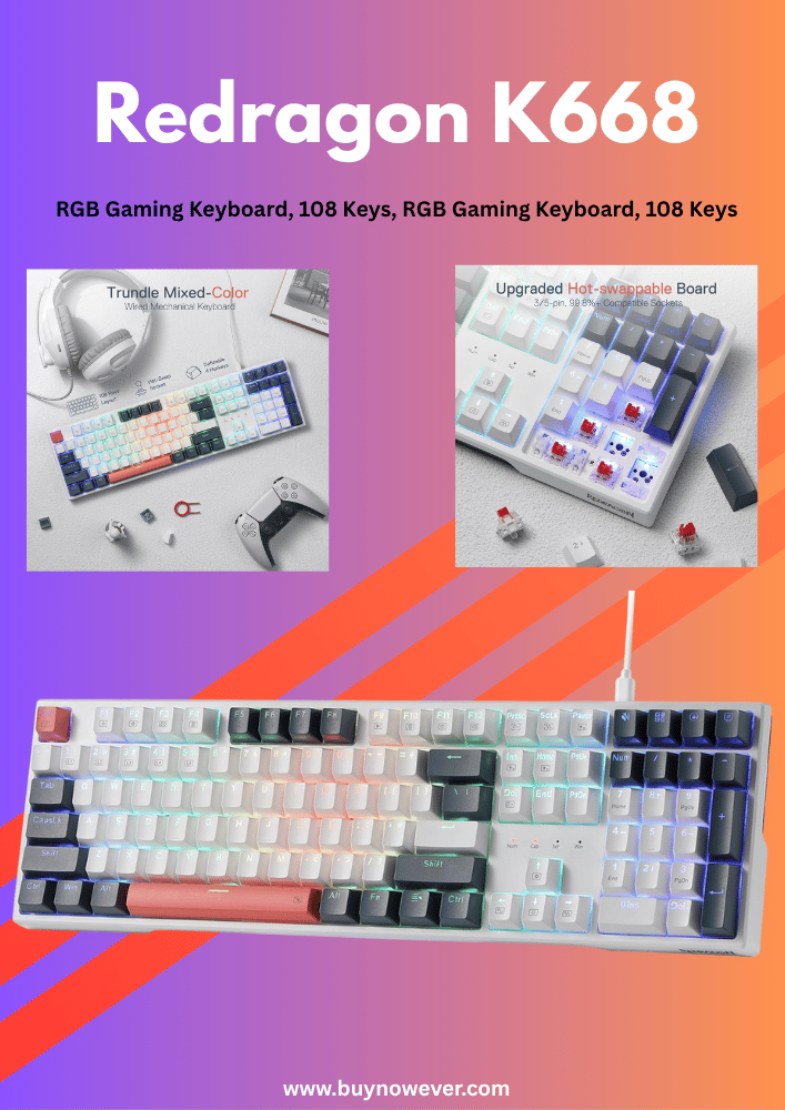 Redragon K668 RGB Gaming Keyboard